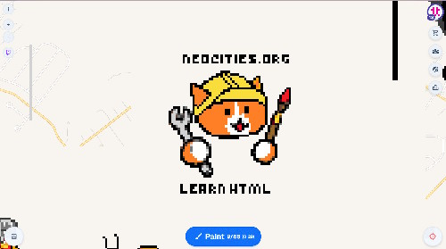 A pixel art version of the Neo Cities mascot Penelope on w place dot live